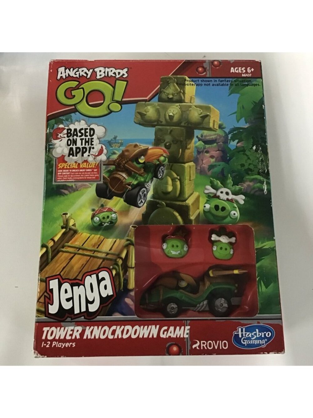 Angry Birds GO! Jenga Tower Knockdown Game Hasbro Gaming